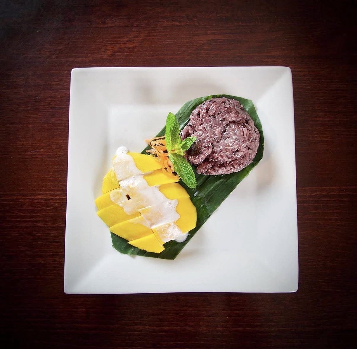 Sara Thai mango sticky rice with coconut cream
